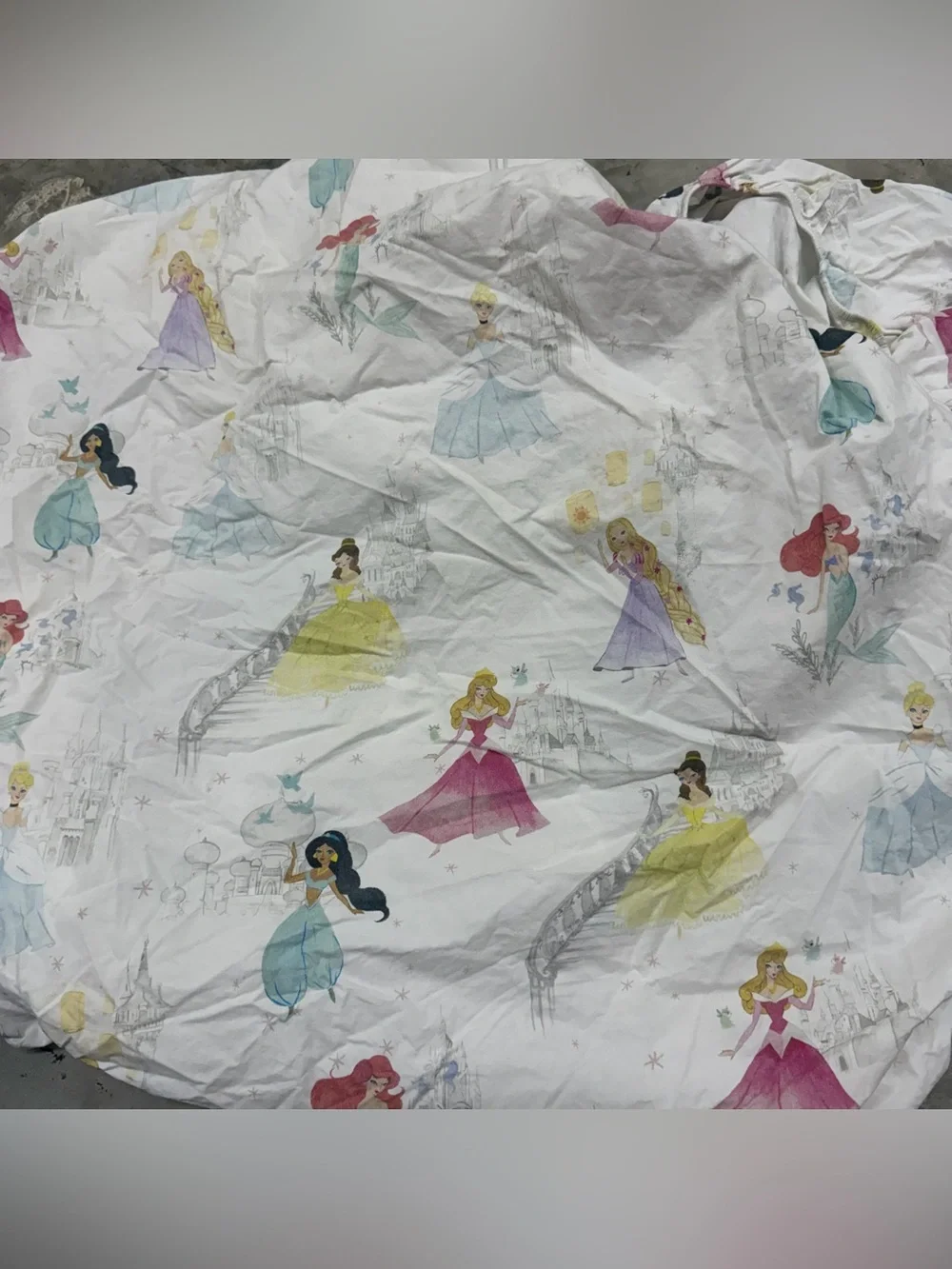 Pottery Barn Princess Disney Twin Size Fitted Sheet Only 39 X 75